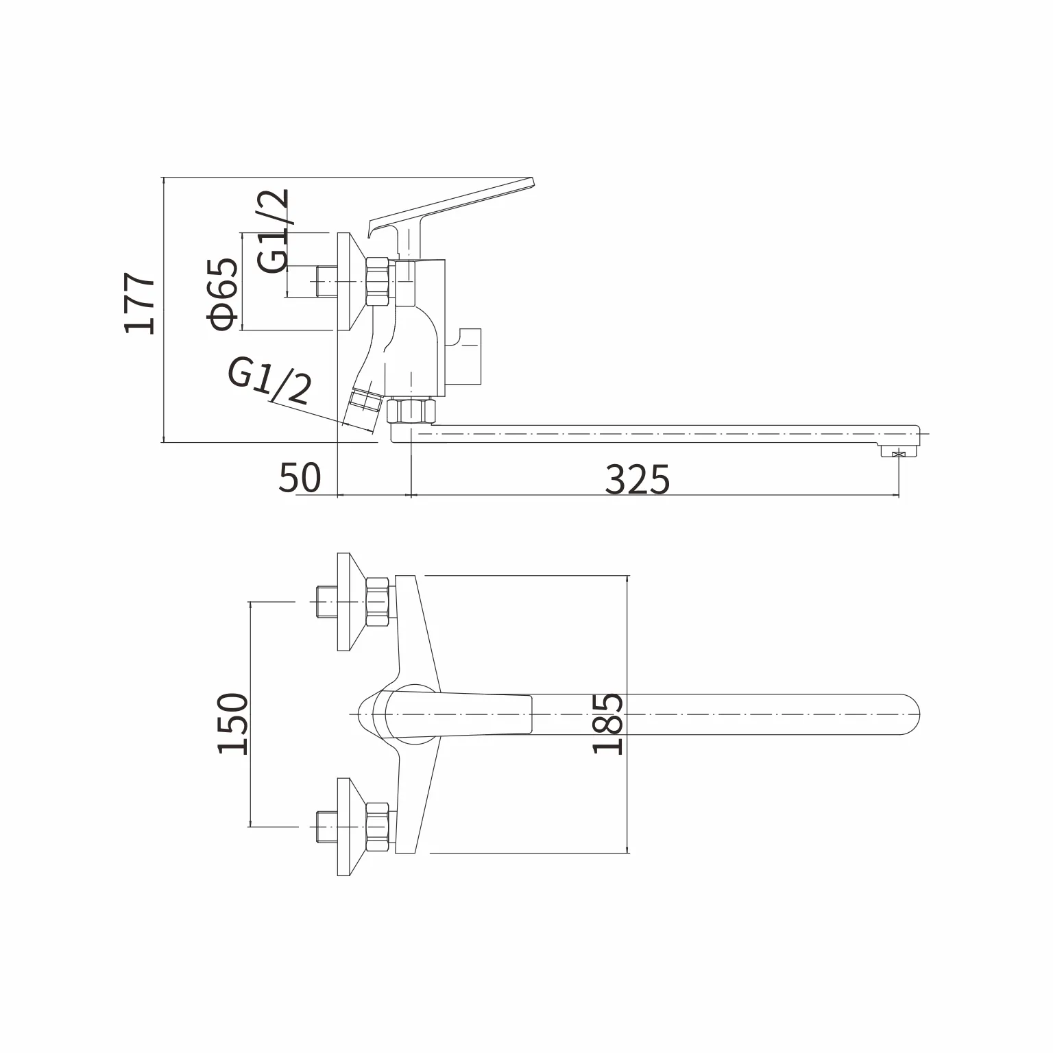 Смеситель для ванны FASHUN A2281-8, белый