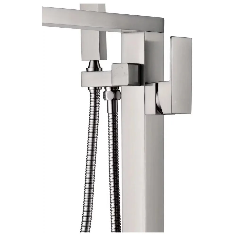 Смеситель напольный для ванны Groсenberg GB800NK, никель