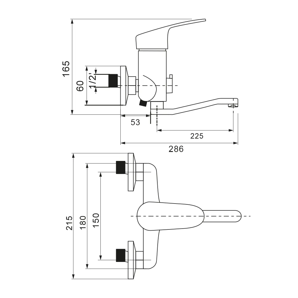 Смеситель для ванны WesnaArt OCEAN OCE12-321, хром