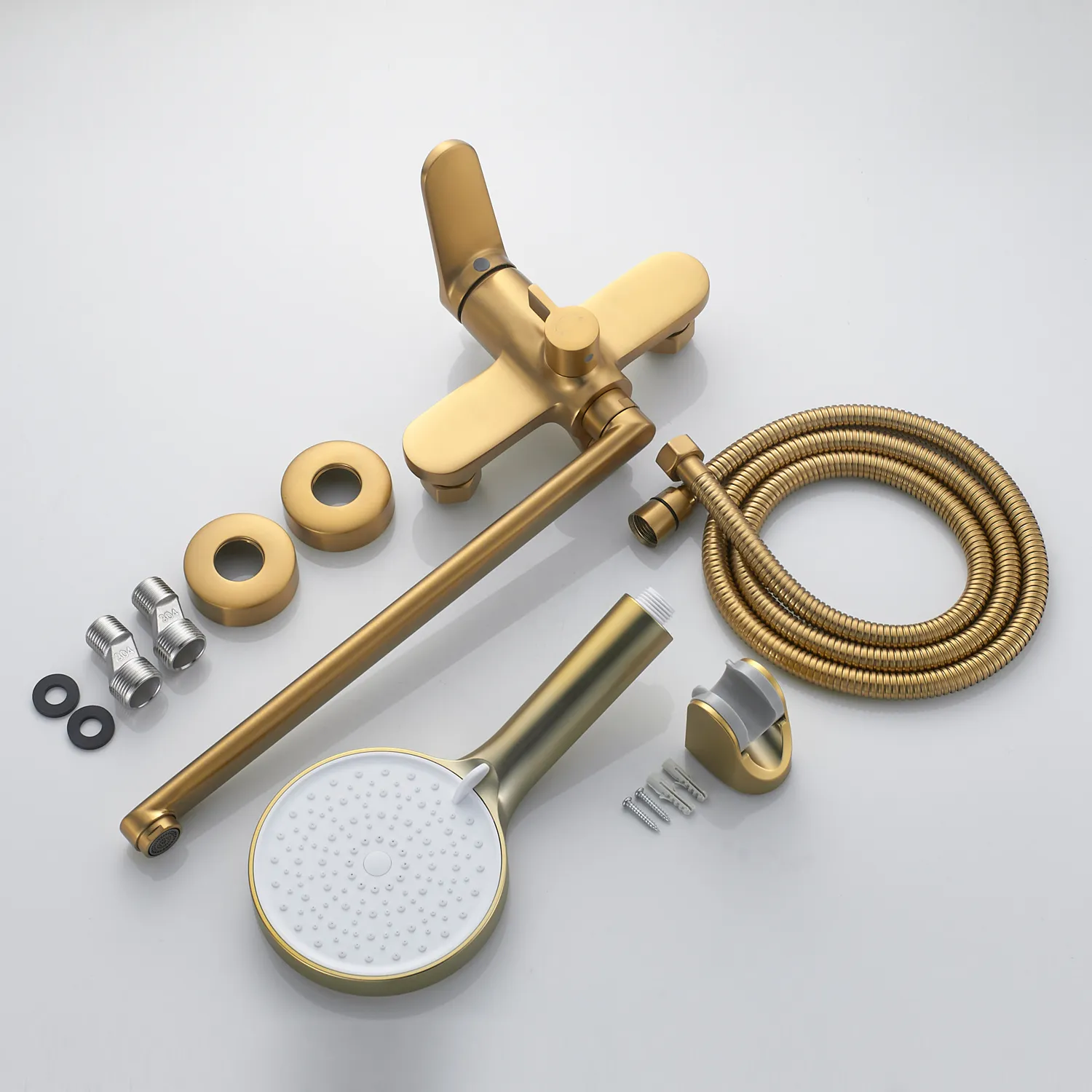 Смеситель для ванны Shevanik S4322G, золотой сатин