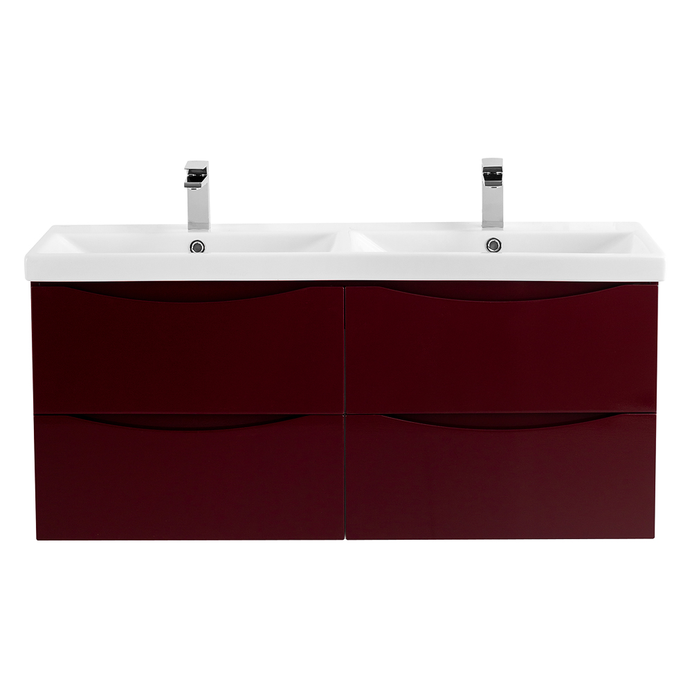База под раковину подвесная с четырмя ящиками BelBagno Marino-Cer 1172х500х438 мм, Bordo Lucido (MARINO-CER-1200-4C-SO-2-BRDL-P)