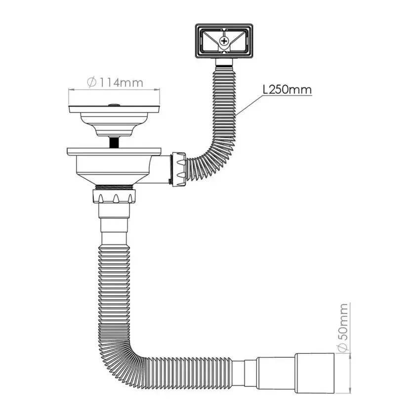 Сифон для кухонной мойки Nova NV1247