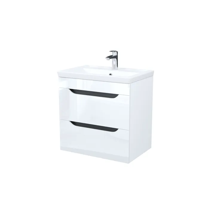 Тумба с умывальником, подвесная, 60 см, белый, Ray, IDDIS, RAY60W0i95K