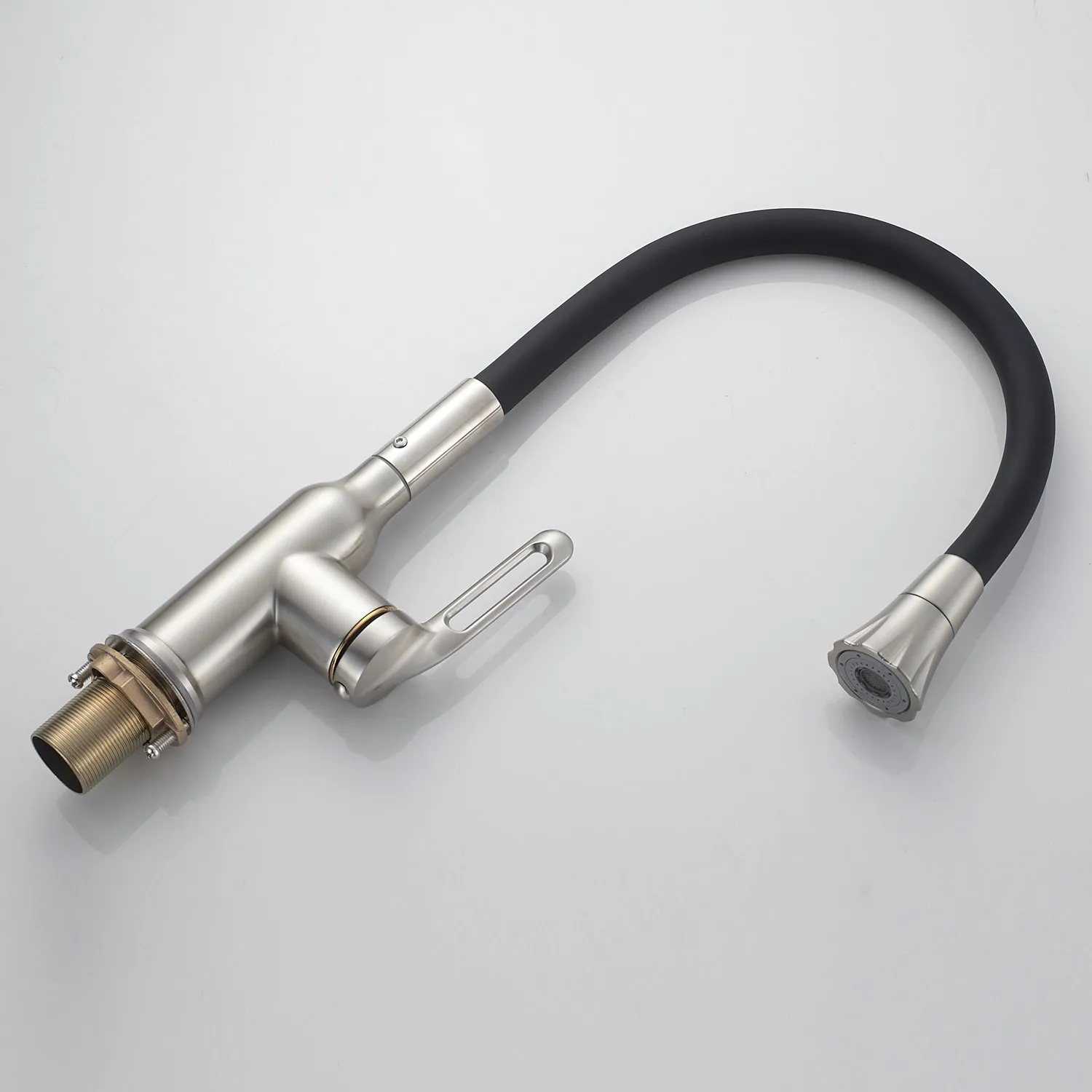 Смеситель для кухни с гибким изливом Raffine F303L-3, сатин