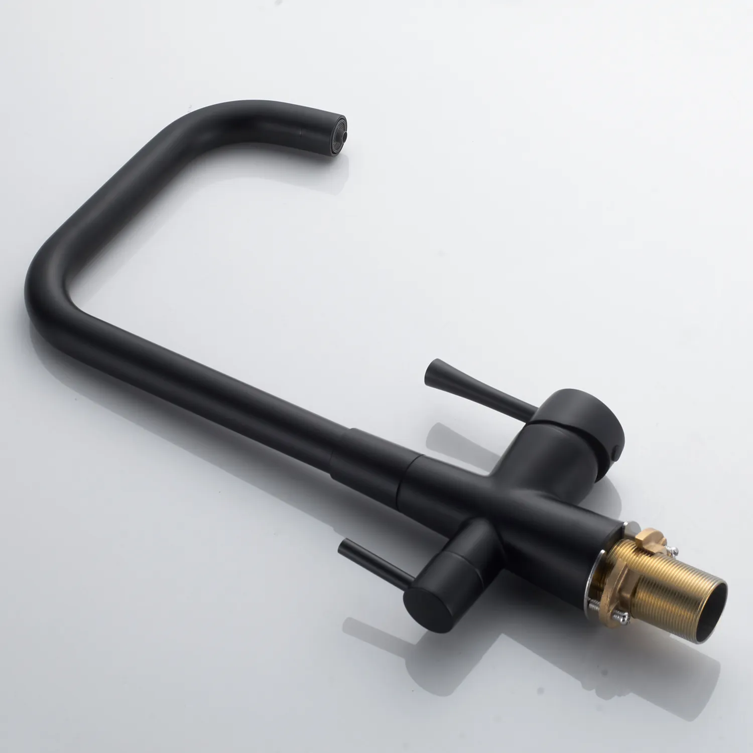 Смеситель для кухни с подключением фильтра Shevanik S528H, черный