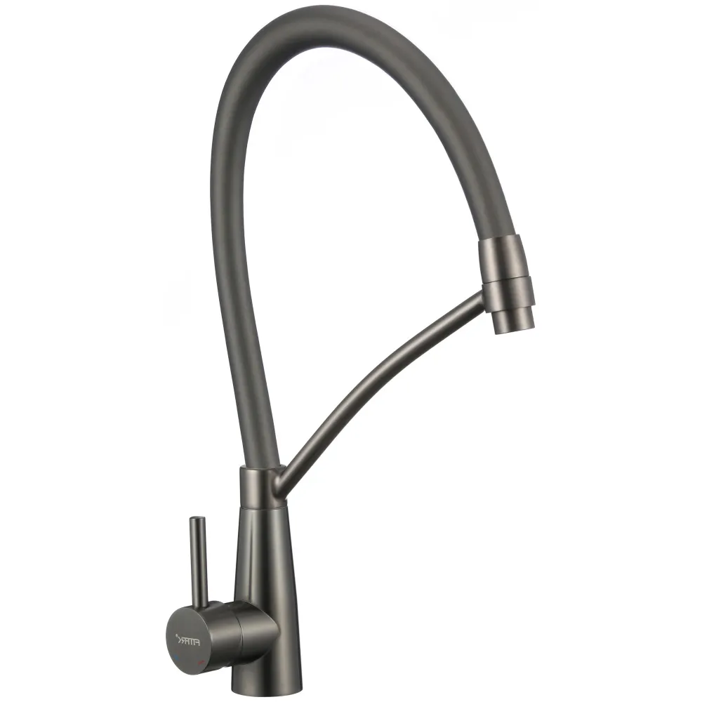 Смеситель для кухни с гибким изливом Fmark FS8255Q-06, графит