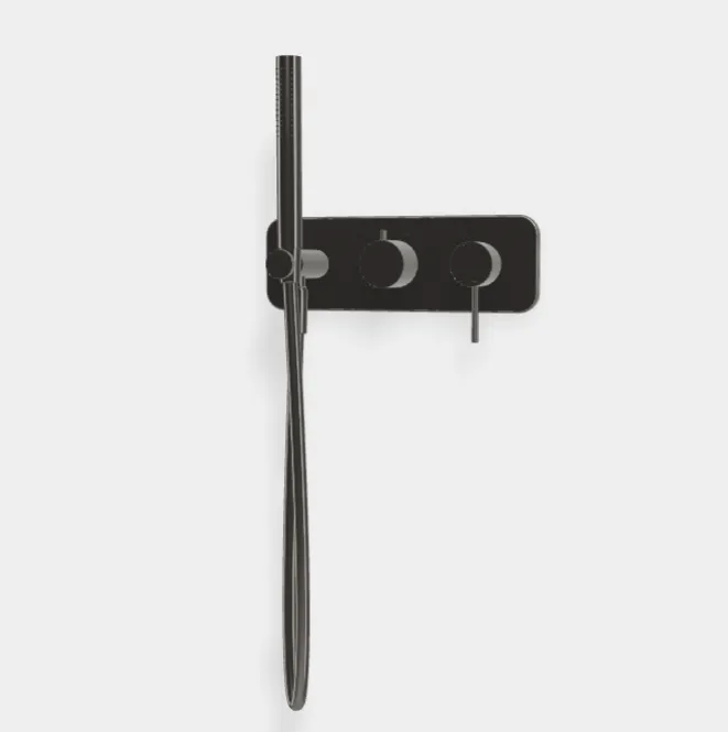 Смеситель для душа Fima Carlo Frattini Spillo Up, на 2 потребителя, чёрный хром (F3049WX2CN)