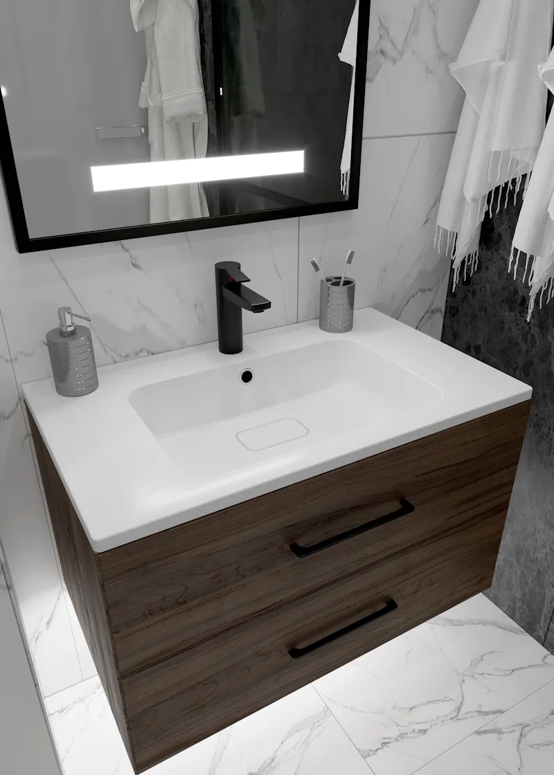 Раковина Florentina Палермо 80 см 10.230.00800.001, белая