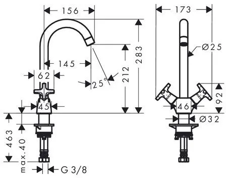 Смеситель Hansgrohe Logis Classic 71285000