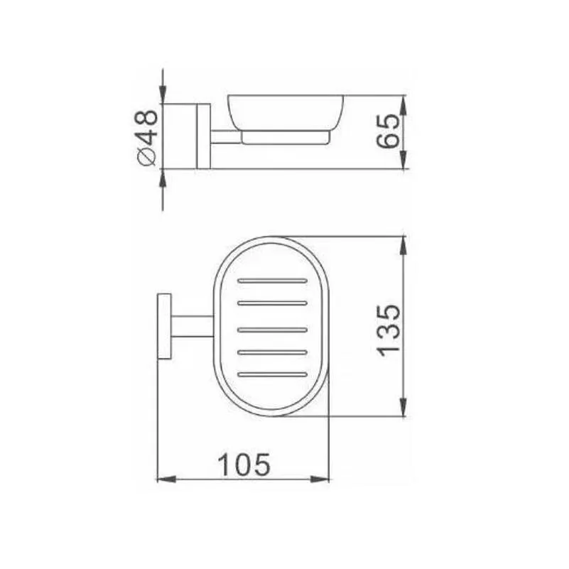 Мыльница D-Lin D220222-1, черный