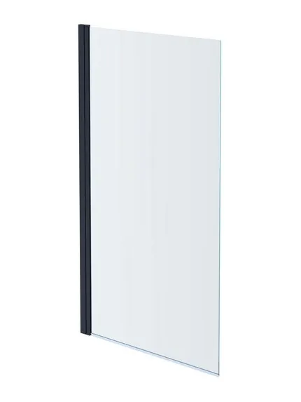 AQ DEL SBA 08015GM Шторка на ванну, одноэлементная, поворотная 800X1500 профиль оружейная сталь, стекло прозрачное