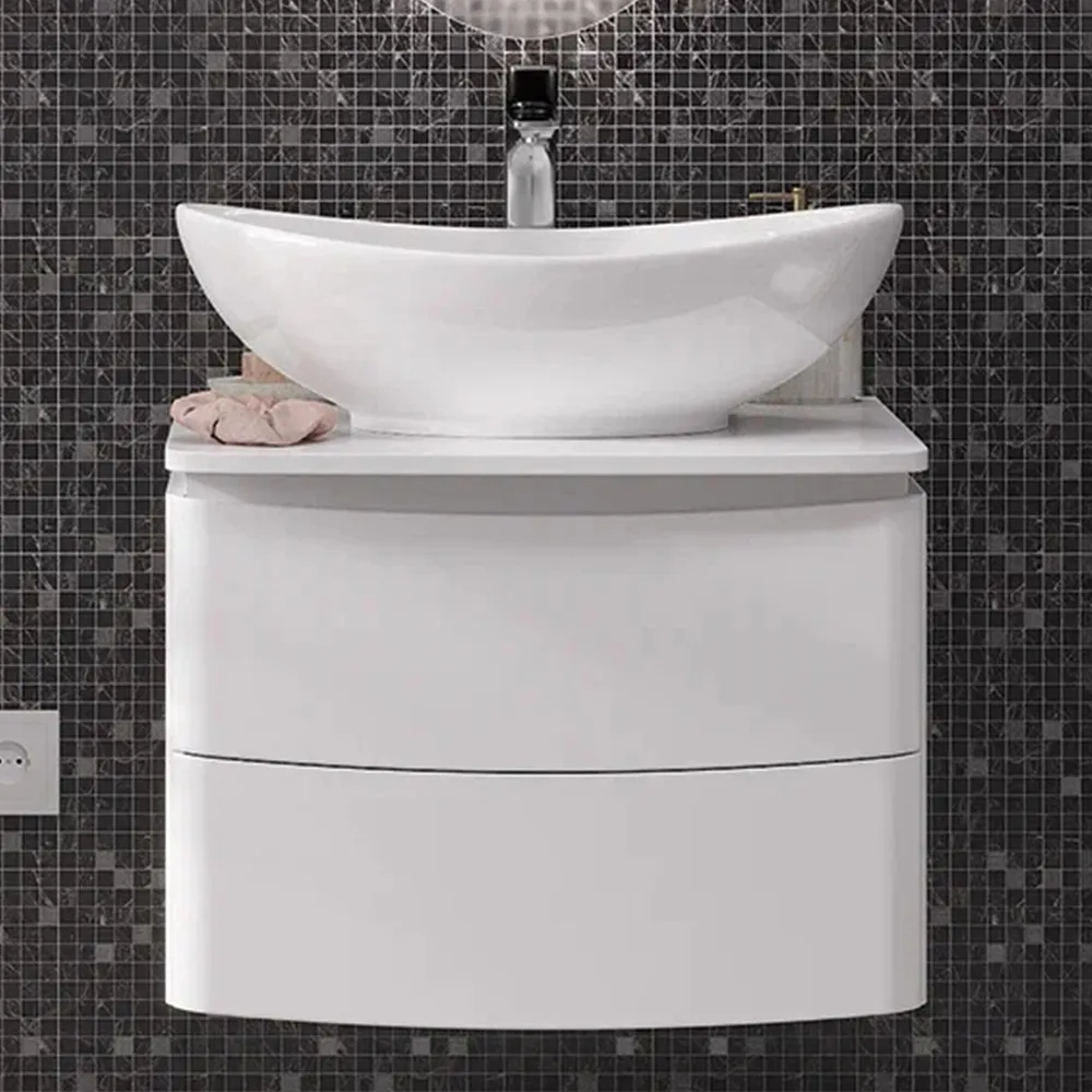 Тумба с раковиной подвесная Velvex Luna tp.LUN.60.2Y, 60 см