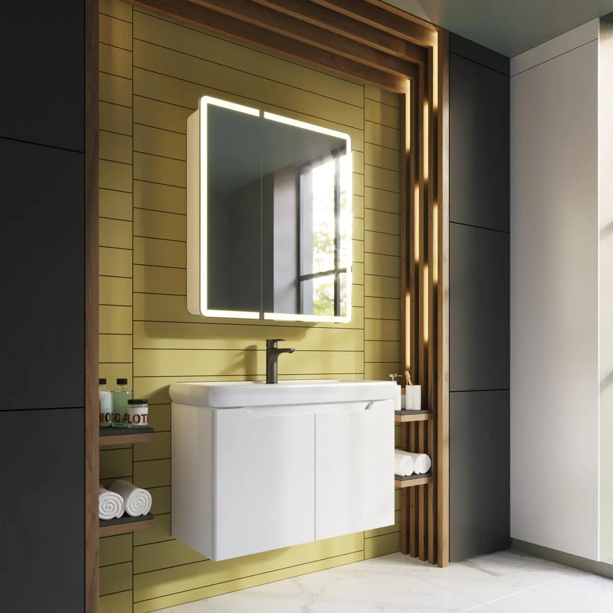 Тумба под раковину подвесная Dreja Q Plus (D) 60 см, белый