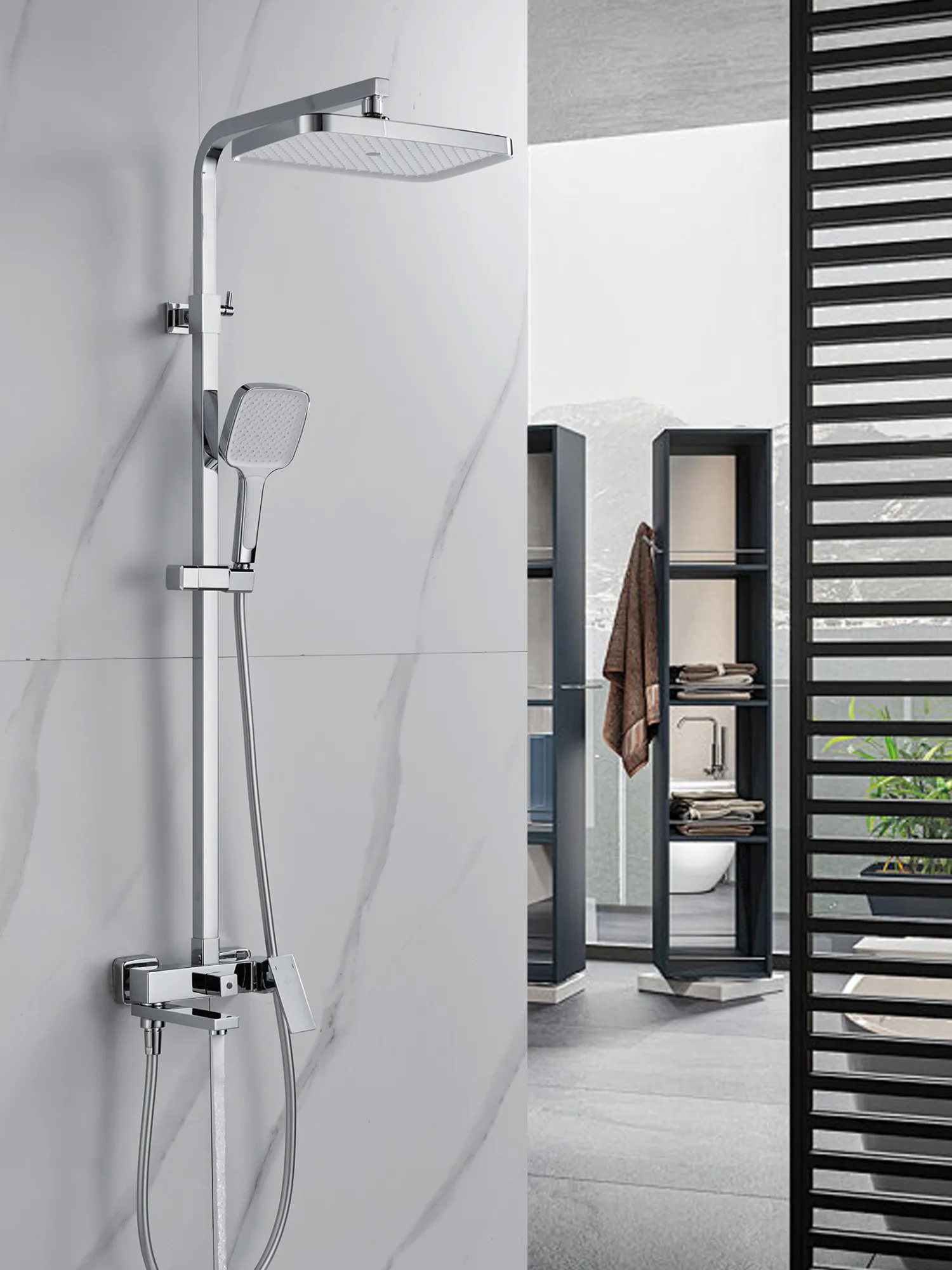 Душевая система Rose R2836, хром