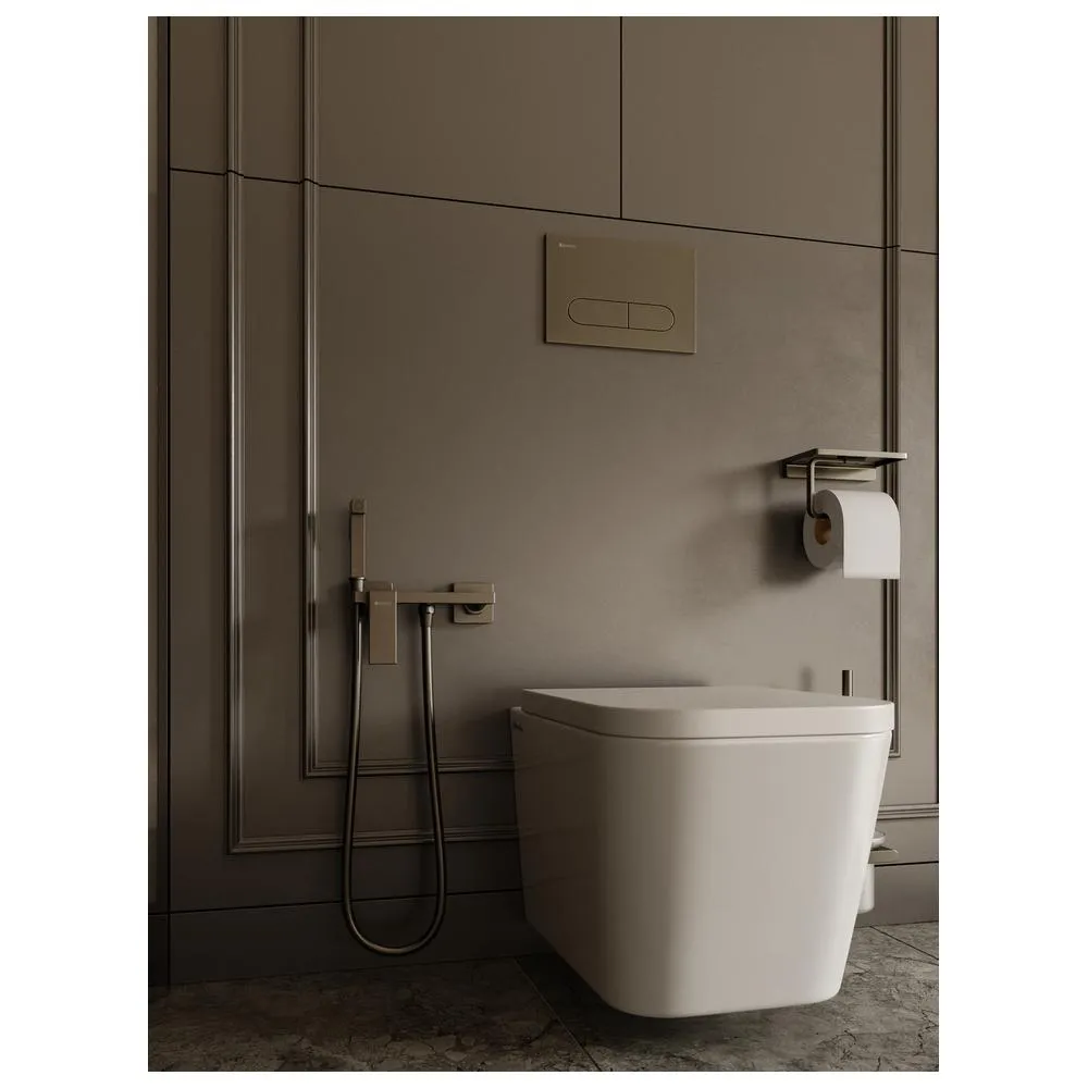 Гигиенический душ со смесителем Knotlor FHS02S0GM, вороненая сталь