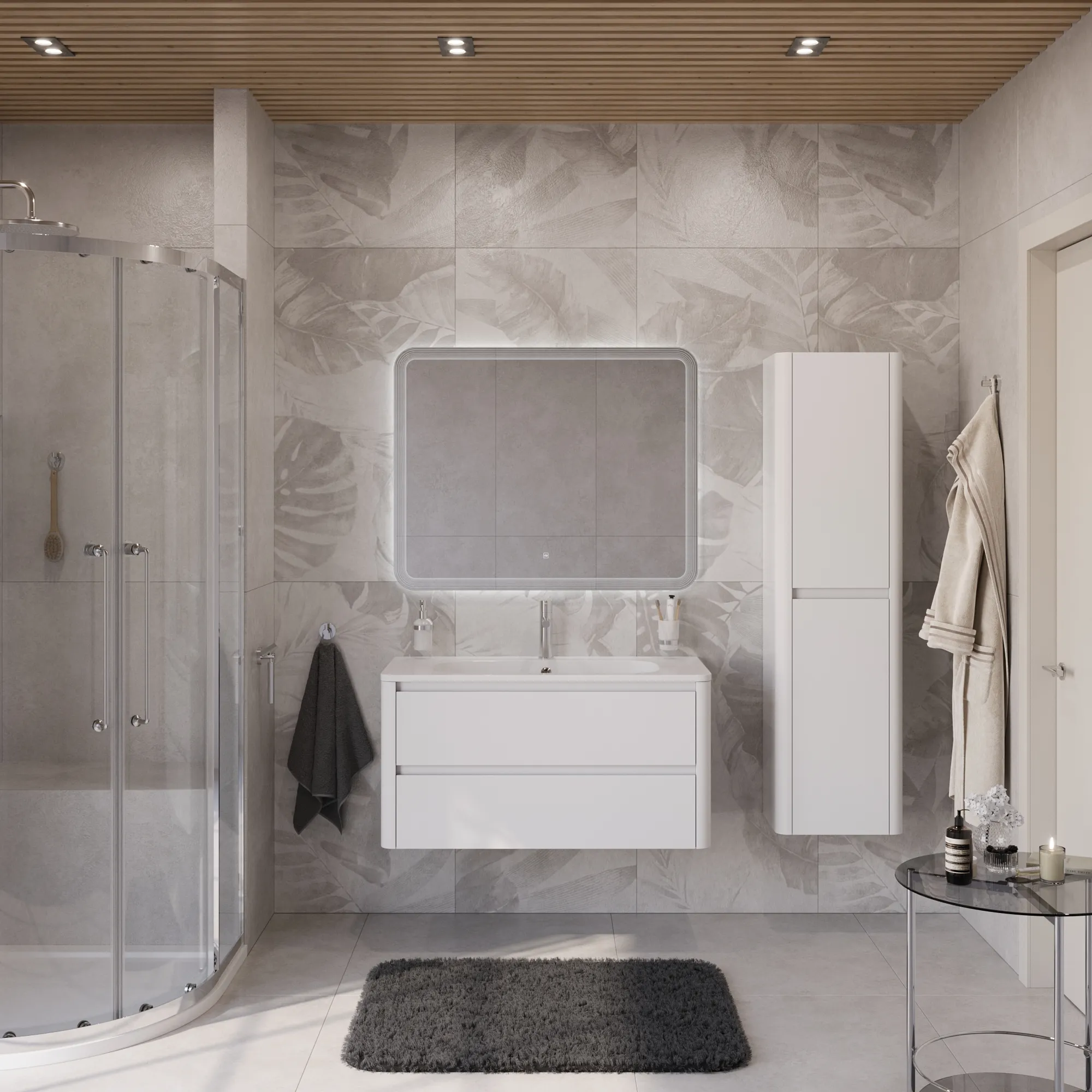 Шкаф-пенал подвесной Cezares Relax 400х300х1500, Bianco Lucido (RELAX-1500-2A-SO-BL)