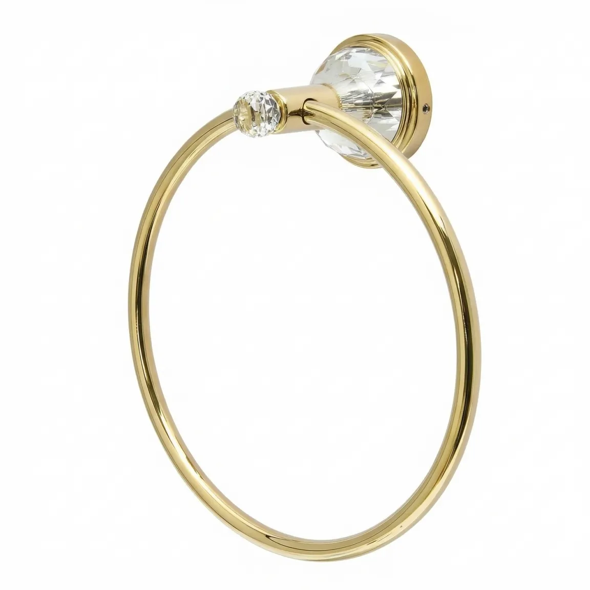 Кольцо для полотенец золото с кристаллами Swarovski BRAVAT (D7286G-SW)