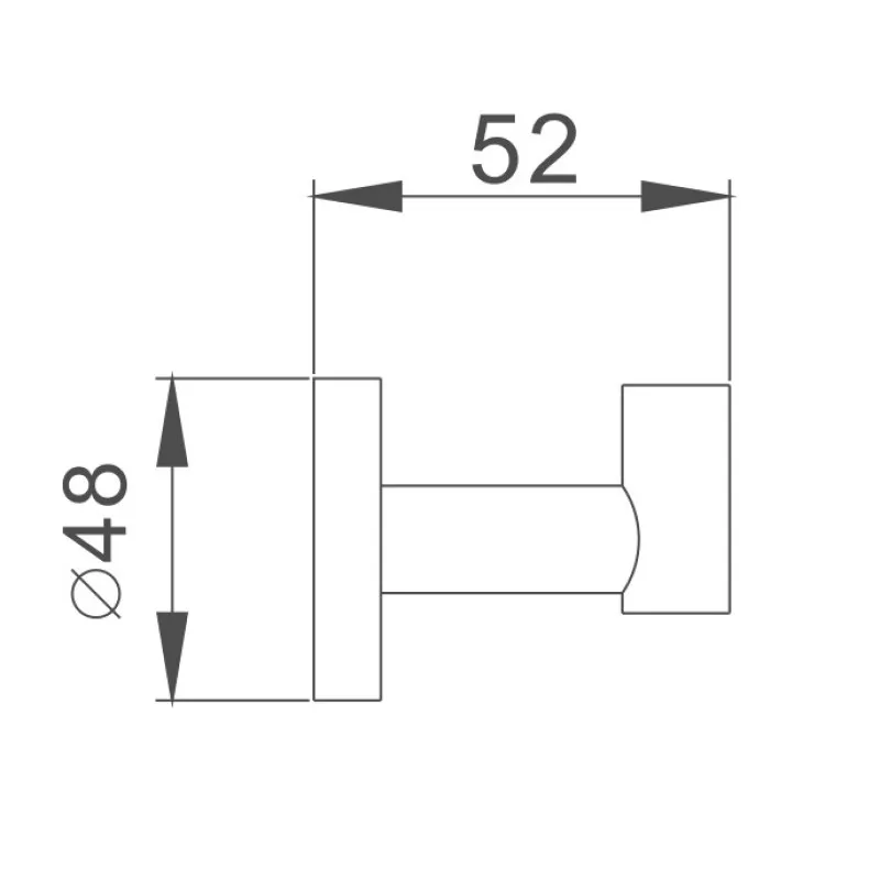 Крючок для ванной комнаты D-Lin D281100, хром