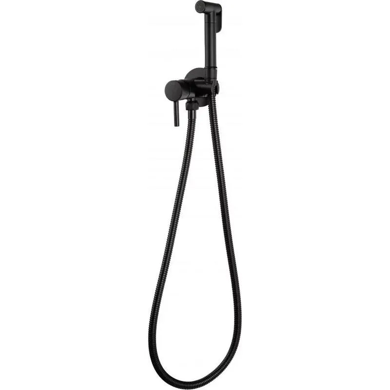 Гигиенический душ со смесителем встраиваемый FILARETE Roun FL100BL, черный