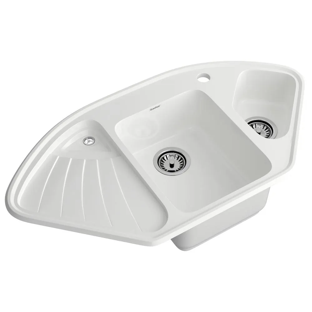 Кухонная мойка GranFest CORNER 1040E, иней