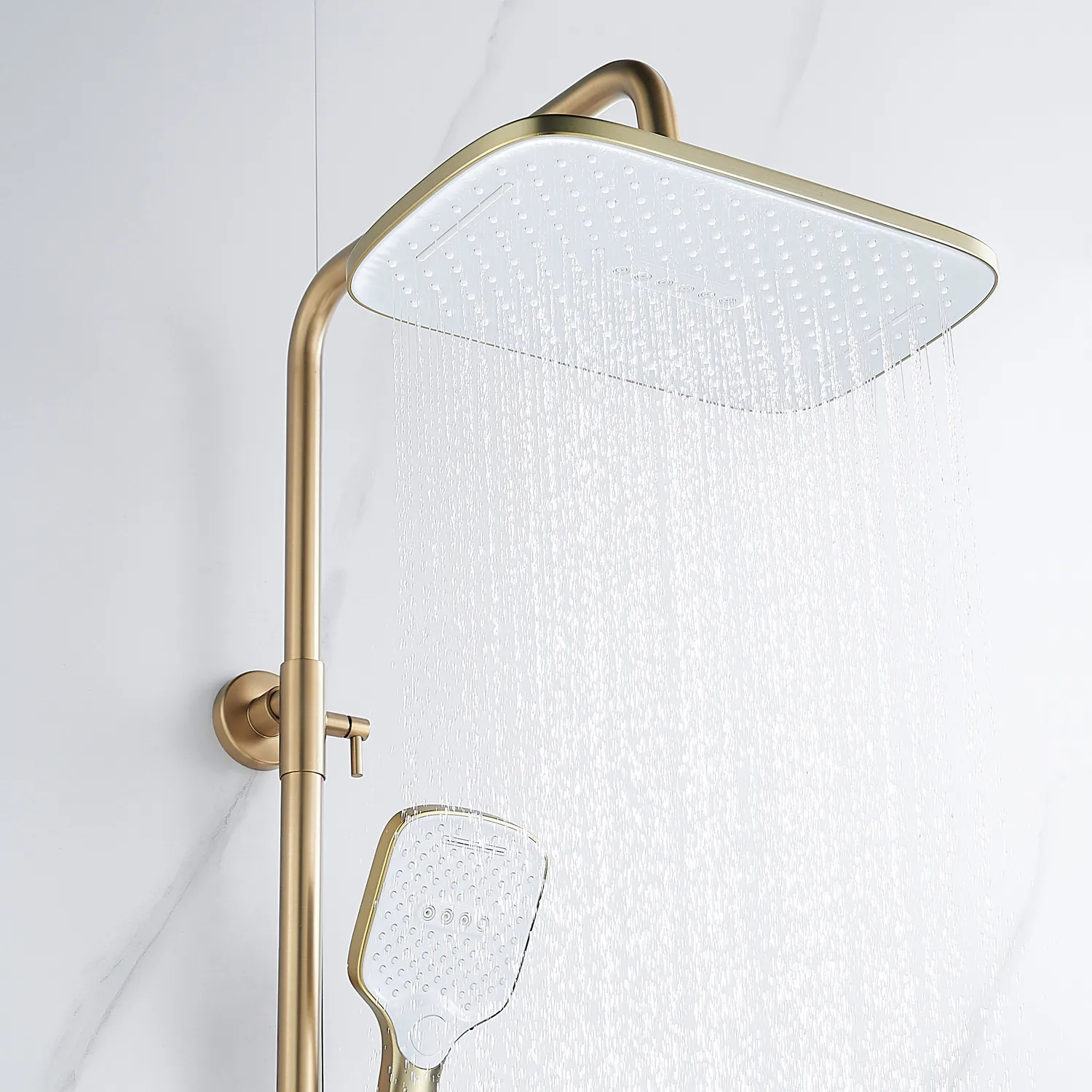 Душевая система Shevanik S4036G, золотой сатин