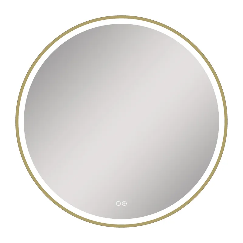 Зеркало Silver Mirrors Делуна/Deluna D800 2.2 (TX ,алюм. профиль, цвет золото, подогрев, сенсорный выключатель)