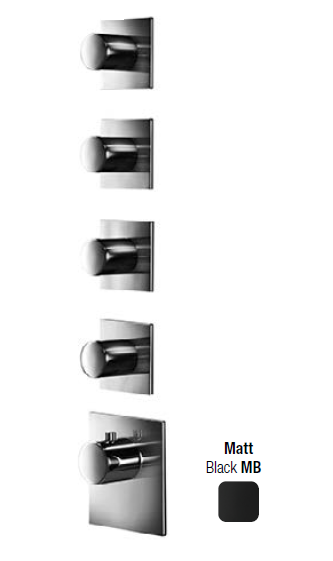 Смеситель для душа Almar Water Control High Flow, на 4 потребителя, черный матовый (E180084.MB)