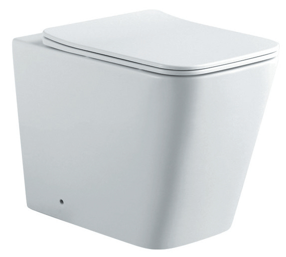 AQ1908N-00 ЛИБРА New Унитаз напольный приставной безободковый 540*355*410, горизонтальный выпуск, тонкое сиденье с механизмом пл.закрывания, крепеж