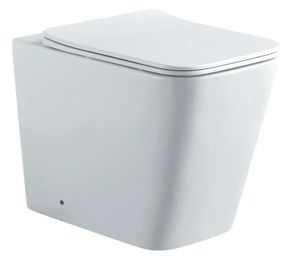 AQ1908N-00 ЛИБРА New Унитаз напольный приставной безободковый 540*355*410, горизонтальный выпуск, тонкое сиденье с механизмом пл.закрывания, крепеж