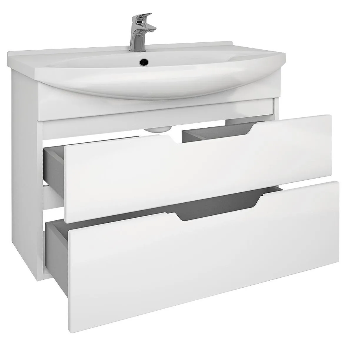 Тумба под раковину подвесная/напольная Dreja Laguna Plus 105 см, белый