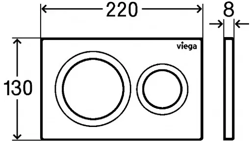 Смывная клавиша Viega Prevista Visign for Style (773786) хром матовый