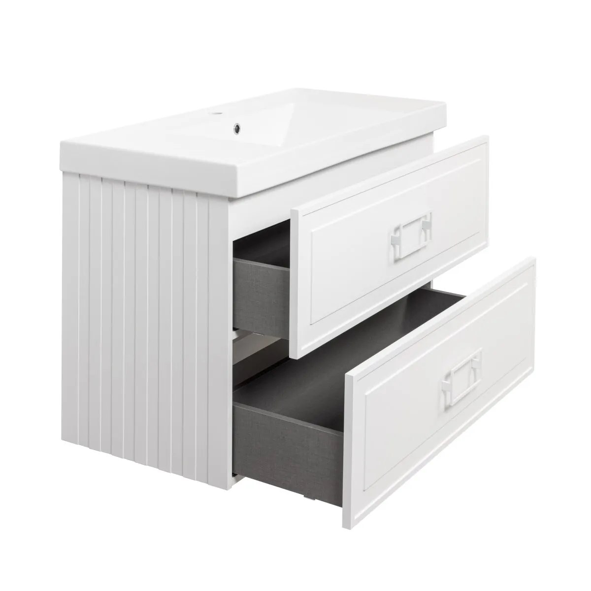 Тумба под раковину подвесная La Fenice Cubo TWIN FNC-01-CUB-B-100-2, белая