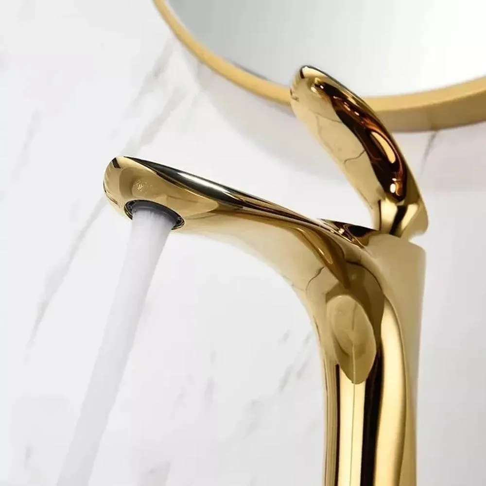 Смеситель для раковины Grocenberg GB2001GO, золото