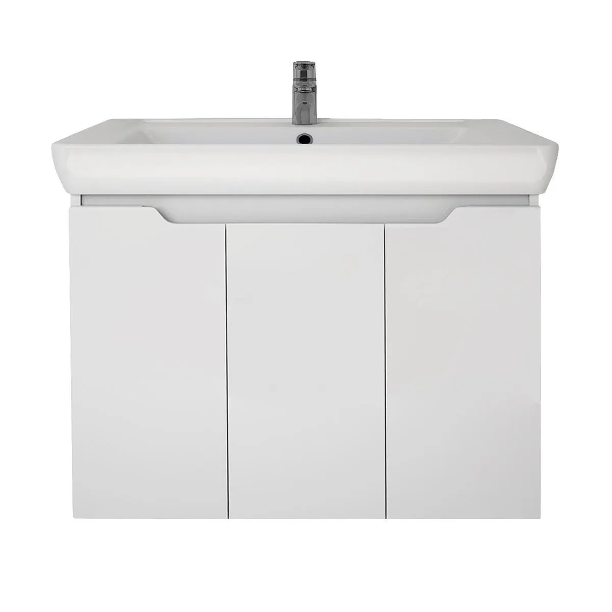 Тумба с раковиной подвесная Dreja Q Plus (D) 80 см, белый