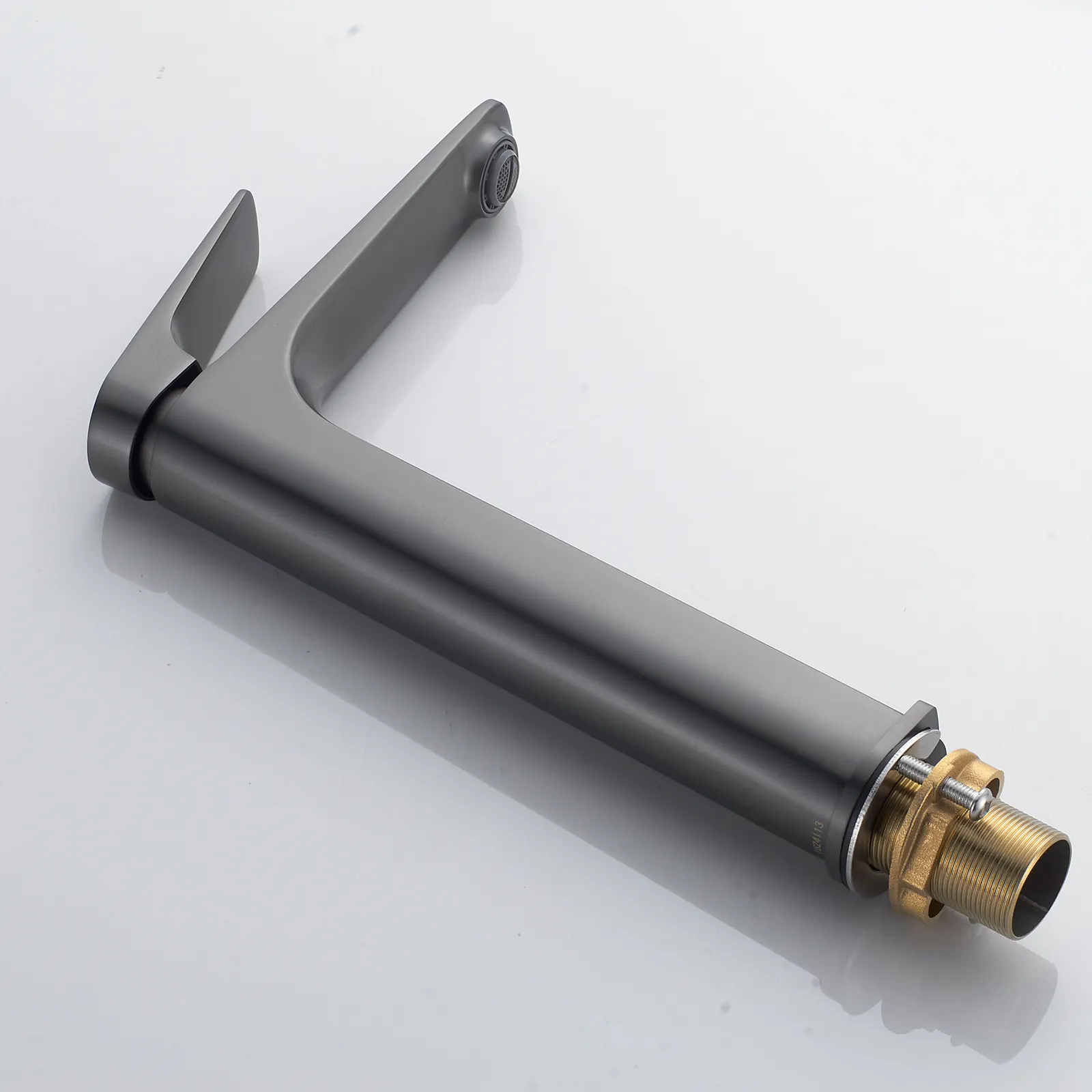 Смеситель для раковины высокий Shevanik S4211T, оружейная сталь