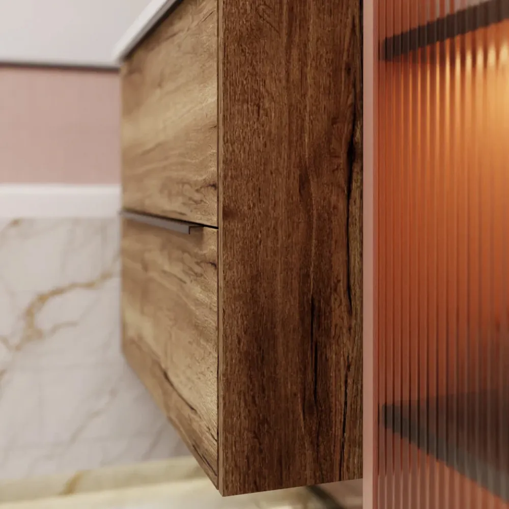 Тумба под раковину подвесная La Fenice Tesoro FNC-01-TES-DGT-80-2, табак