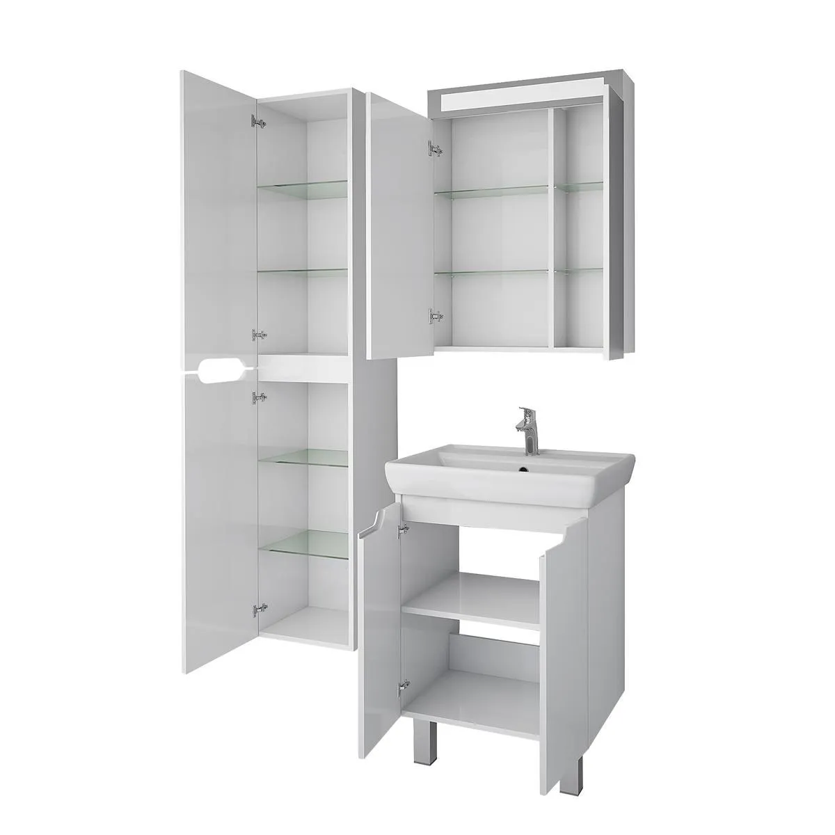 Тумба под раковину подвесная Dreja Q Plus (D) 55 см, белый