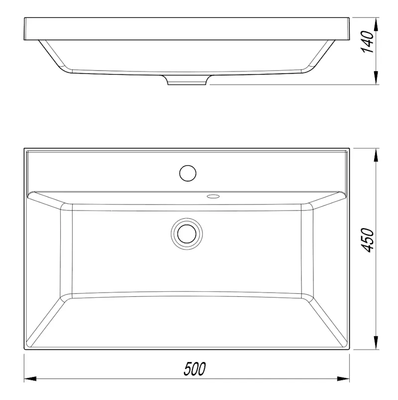 Раковина Florentina Астория 55 см 10.170.00500.302, антрацит