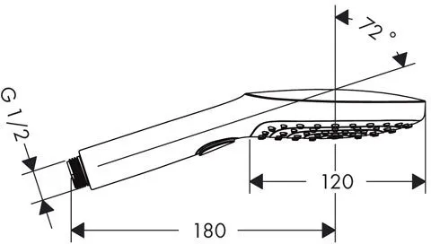 Ручной душ Hansgrohe Raindance Select Е 120 3jet бел/хром (26520400)
