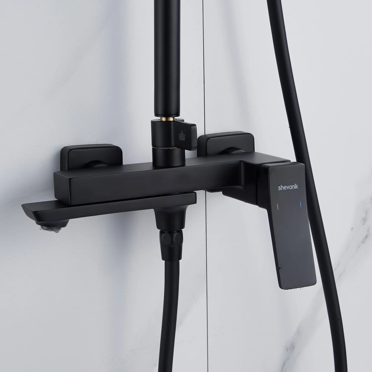 Душевая система Shevanik S4436H, черный