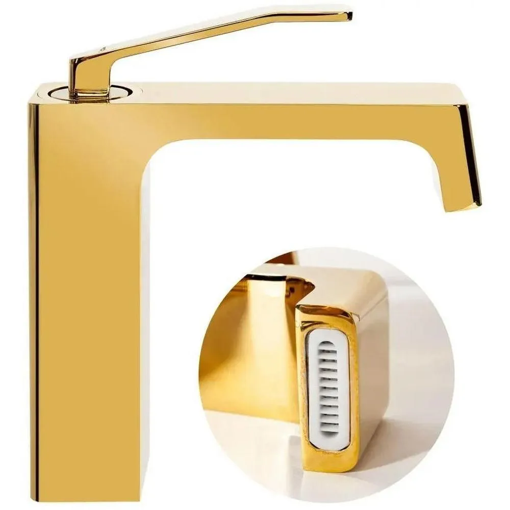 Смеситель для раковины Hansberge H1065GO, золото