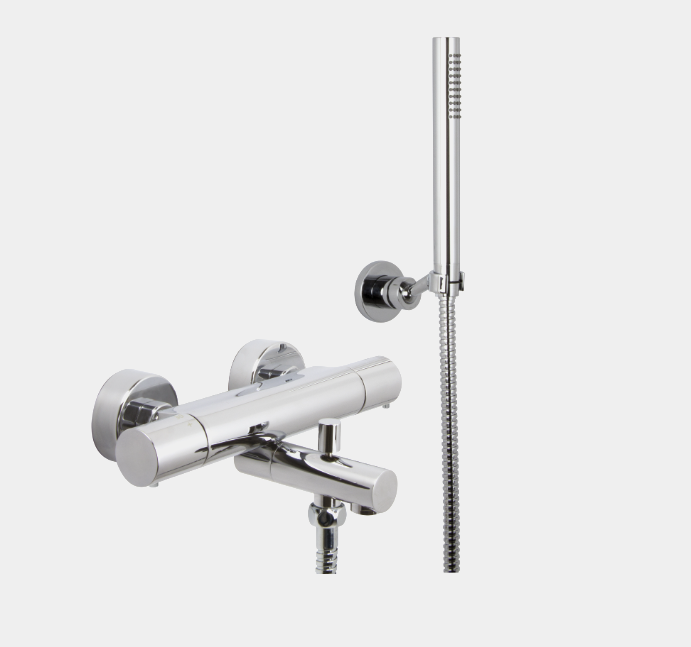 Смеситель для ванны и душа Fima Carlo Frattini Fimatherm, золото брашированное (F4284OS)