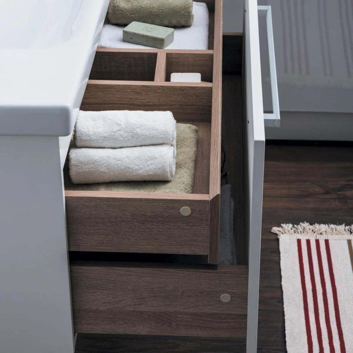 Тумба с раковиной подвесная Dreja Big Inn 100 см, белый