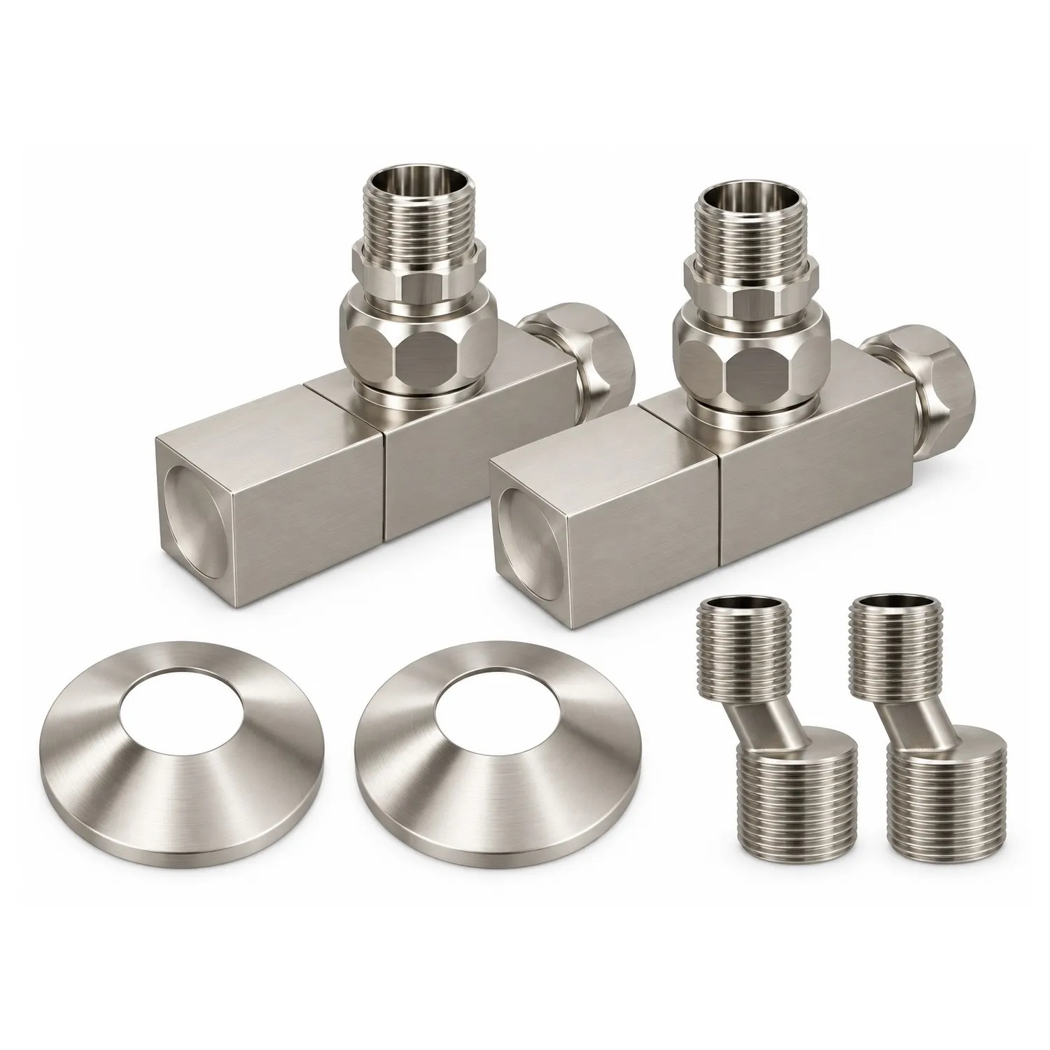 Комплект угловатых вентилей (3/4"x1/2") Terminus 01ГШ3412Н, никель