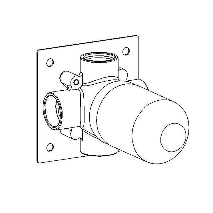 Внутренняя часть Carimali назначение-для дивертора на 2 потока воды, хром (W21801CR)