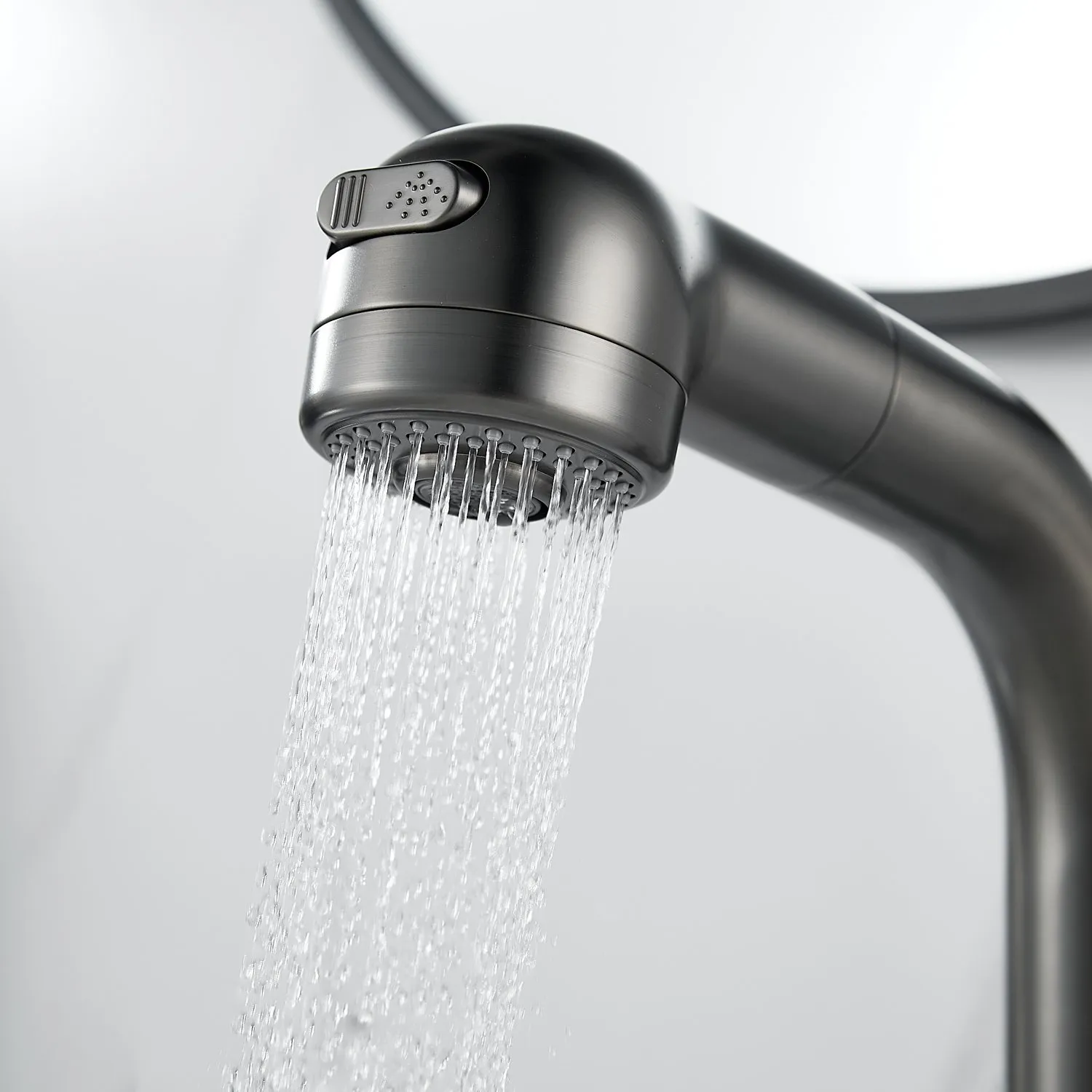 Смеситель для раковины многофункциональный Raffine F291T, оружейная сталь