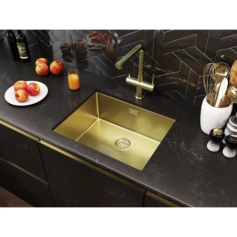 Кухонная мойка Grandex Aqua Optima 5011361, золото
