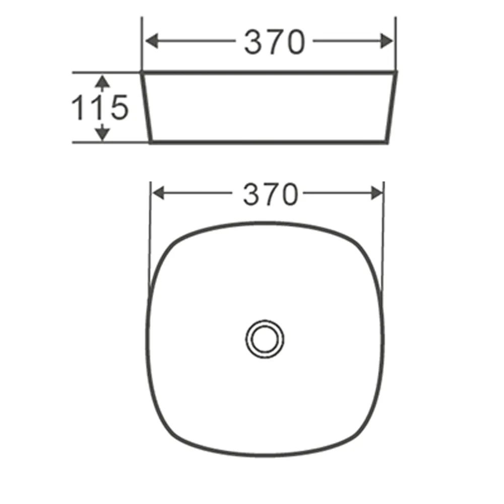 Раковина чаша Terminus Классик 02RN37x37x11W, белый