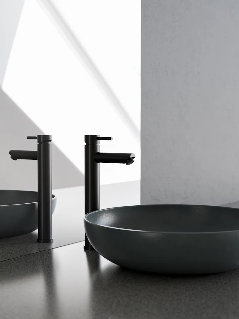 Cмеситель для раковины высокий Knotlor SS-04/02, черный