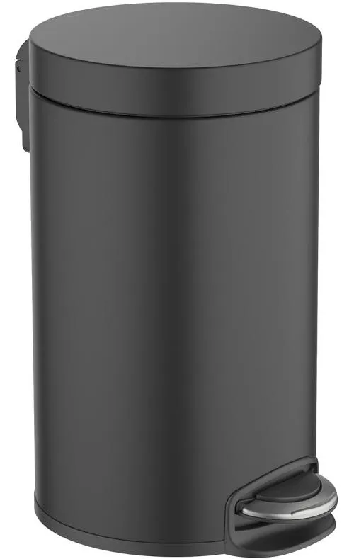 AQ4992MB корзина для мусора с педалью, 8л, матовый черный